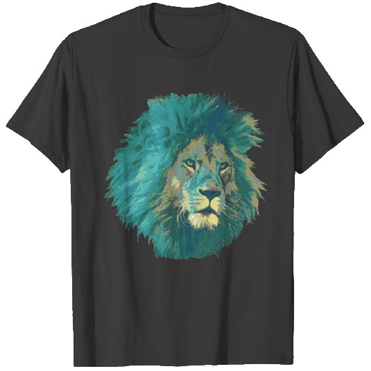 Strong Ice Lion Strenght Man Gift Blue T-shirt
