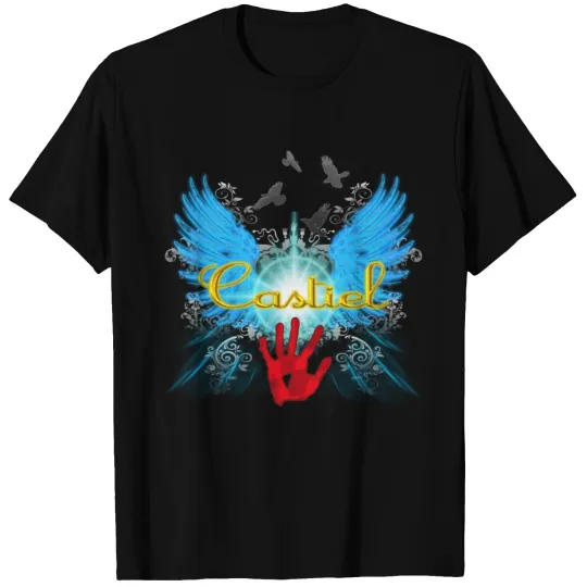 New Castiel Wings Vector glow T-shirt