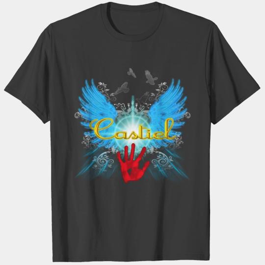 New Castiel Wings Vector glow T-shirt