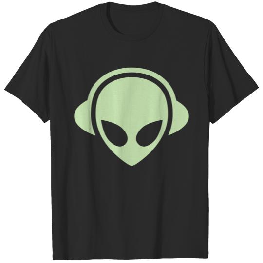 Discover Alien headphones Glow in the dark T-shirt