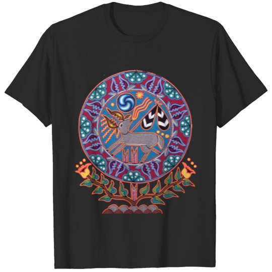 Discover Native Huichol Peyote Deer T-shirt