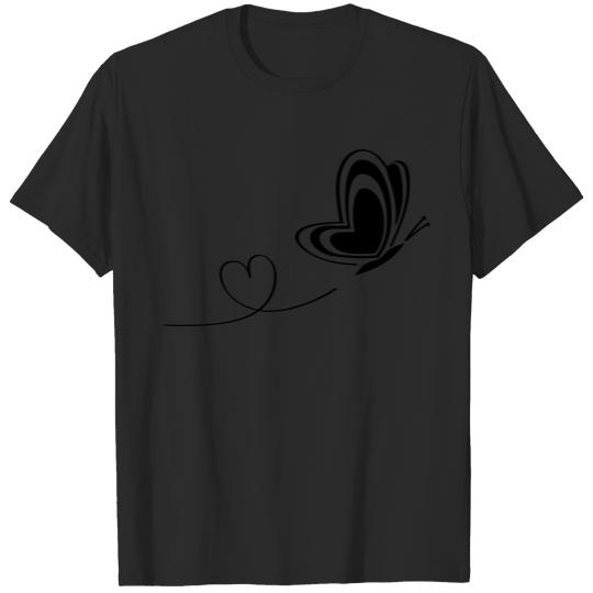 Discover butterfly love heart wings insect T-shirt
