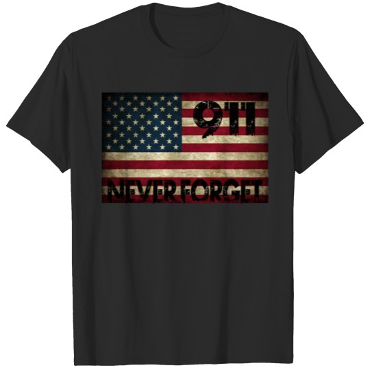 Discover Grunge US Flag 911 T-shirt