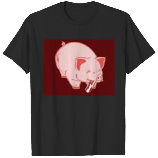 Pig Eating Bacon T-shirt