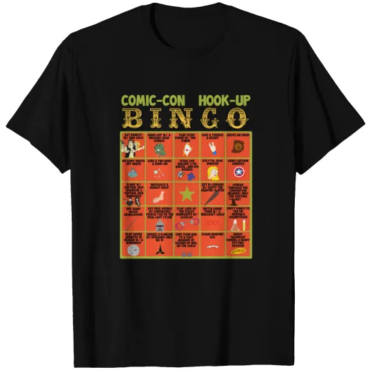 Comic-Con Hook Up Bingo T-Shirt (Women's Standard) T-shirt