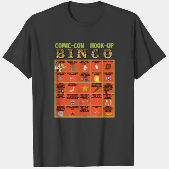 Comic-Con Hook Up Bingo T-Shirt (Women's Standard) T-shirt