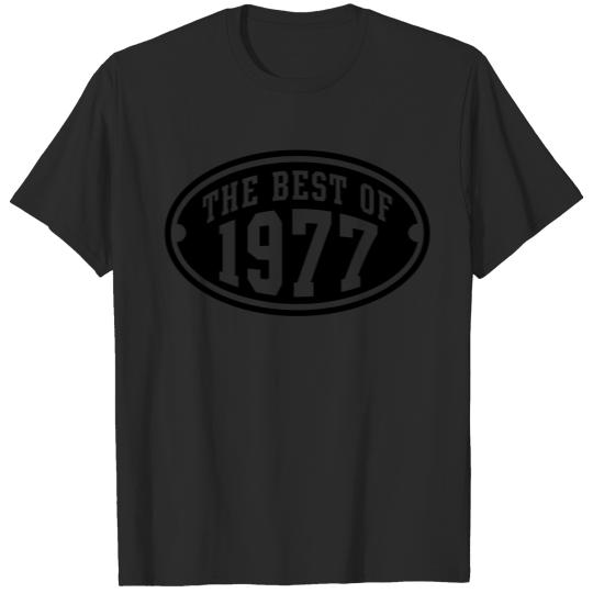 Discover THE BEST OF 1977 Birthday Anniversary Design T-shirt