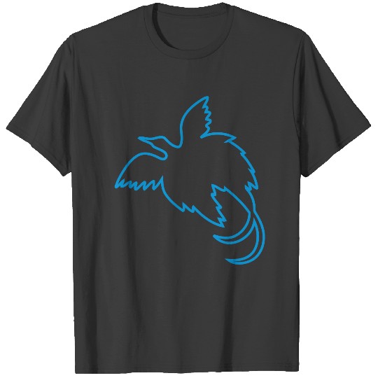 bird of paradise - blue bird T-shirt