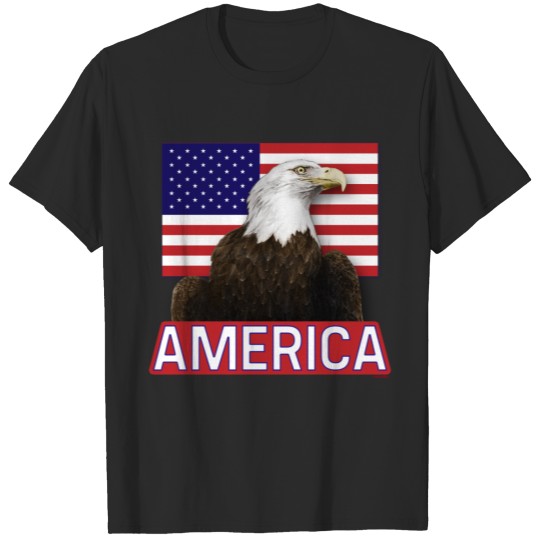 Discover America Flag & Bald Eagle T-shirt