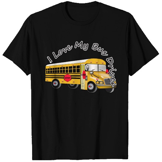 Love Yellow School Bus Driver T-shirts T-shirt