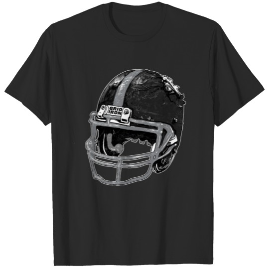 Discover Football Helmet Black T-shirt