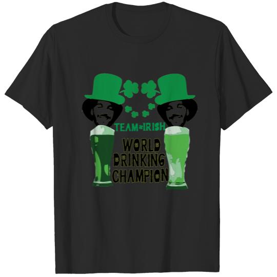 Discover world drinking champion Irish team st.patty's day T-shirt
