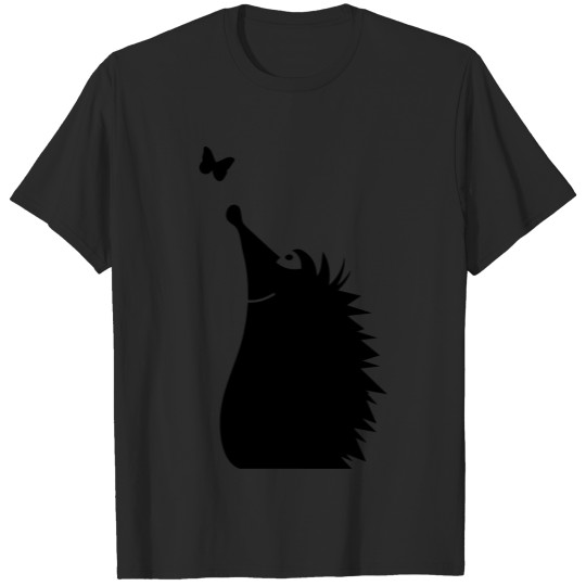 Discover A hedgehog watching a butterfly T-shirt