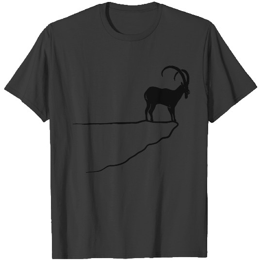 ibex capricorn mountain goat sheep rock climbing T-shirt