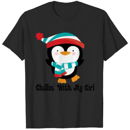 Discover Penguin Couples Chillin With My Girl T-shirt