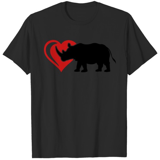 Discover rhinoceros heart T-shirt