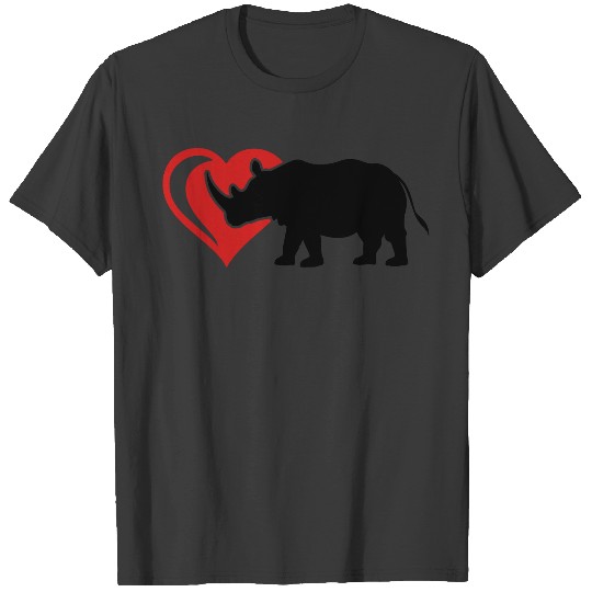 rhinoceros heart T-shirt