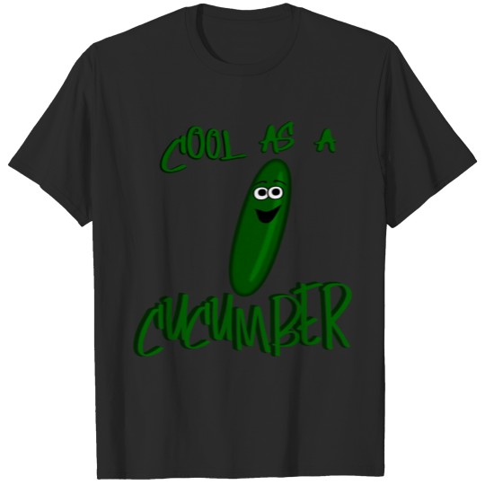 Discover Cool As A Cucumber, Cartoon Cuke--DIGITAL DIRECT T-shirt