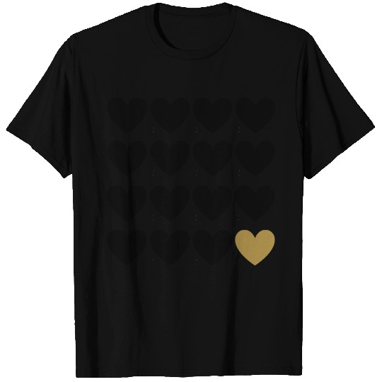 Sweet black and gold heart T-shirt