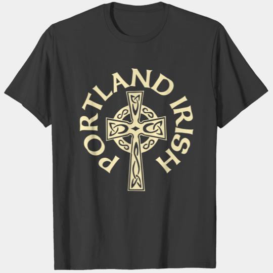 Portland Irish Celtic Cross Apparel Clothing Shirt T-shirt