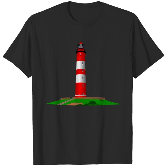 Discover Red and White Lighthouse T-shirt