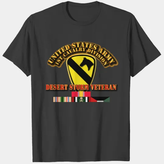 Army - 1st Cavalry Division - Desert Storm Veteran T-shirt