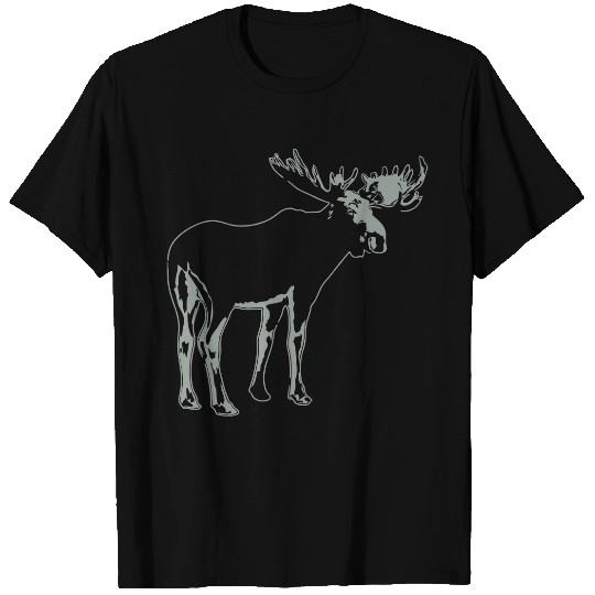 moose - elk - hunting - hunter T-shirt