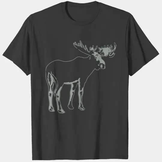 moose - elk - hunting - hunter T-shirt
