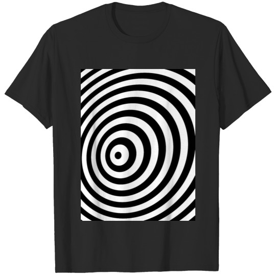 Discover Minimum Geometry Illusion in Black & White(OP-Art) T-shirt