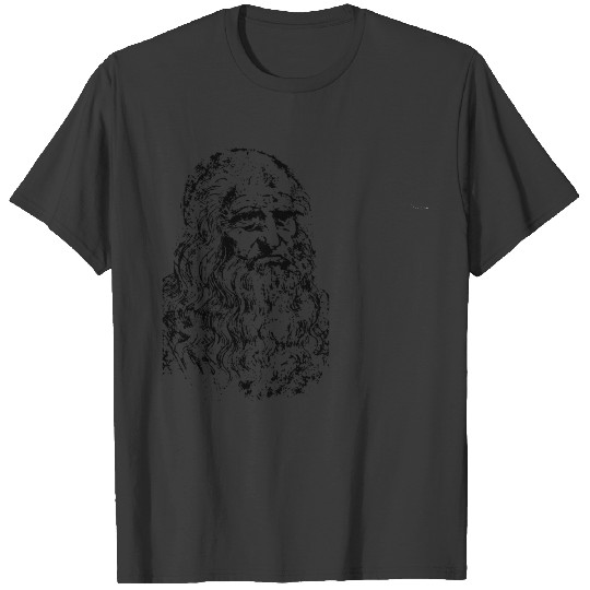 Leonardo Da Vinci Selfportrait Outline T-shirt