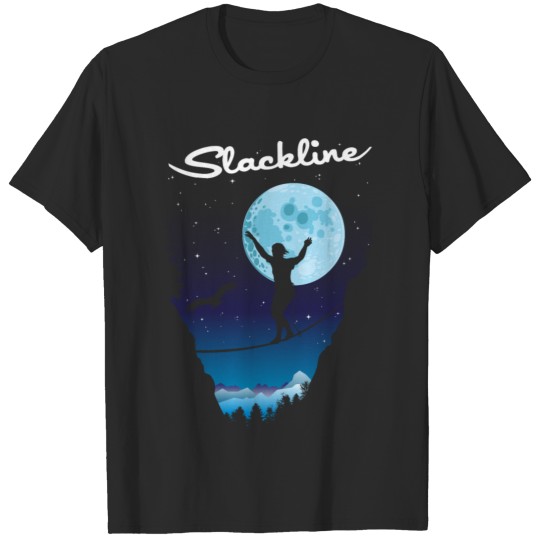 Discover Slack line by night T-shirt