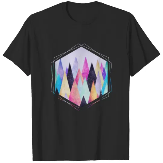 Discover Hipster triangles (geometry) Abstract Mountains T-shirt
