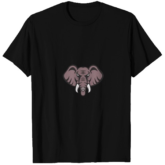 African Elephant Head Angry Tusk Retro T-shirt