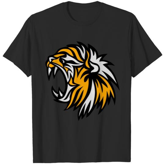 Discover cartoon lion roars face 5022 T-shirt
