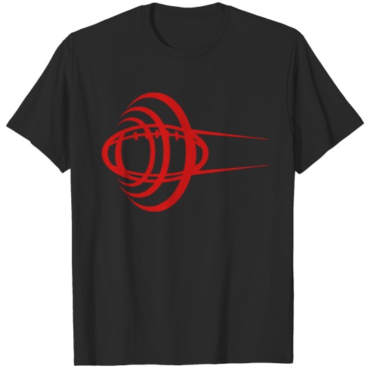 Discover football ball logo rugby rotation speed T-shirt