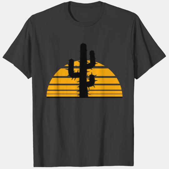 desert sun sunset sunrise big cactus desert thorn T-shirt