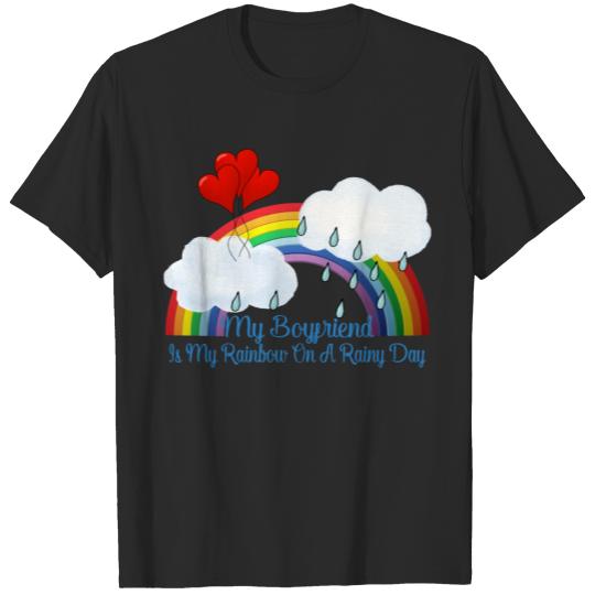 Discover Boyfriend Is My Rainbow On Rainy Day T-shirt