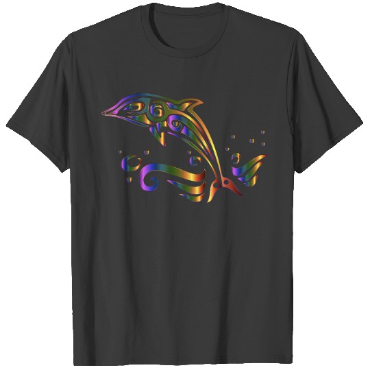 Discover Chromatic Tribal Dolphin 2 No Background T-shirt