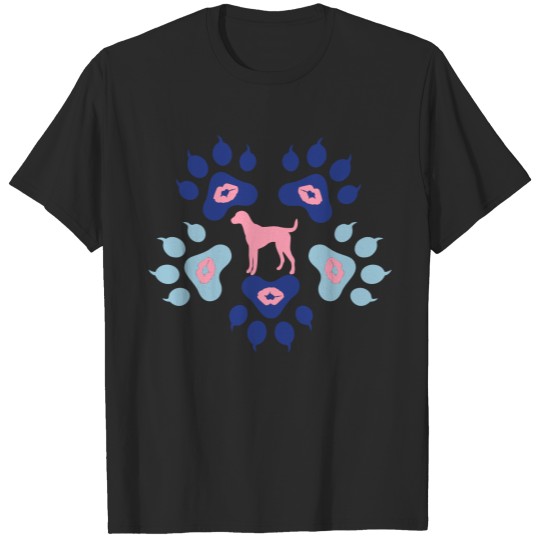 Discover ♥ټMwah Dog Footprints-I Love Dogsټ♥ T-shirt