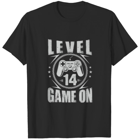 Discover LEVEL 14 Game ON Birthday T-shirt