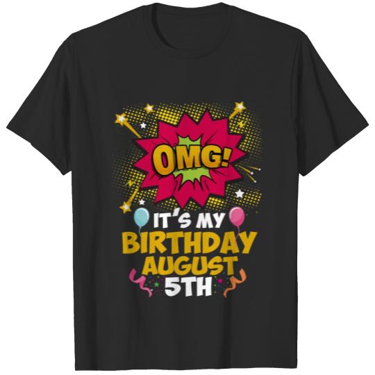 Discover Its My Birthday August Fifth T-shirt