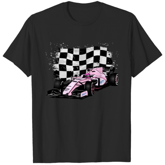 Discover F1 Racecar - Racing Flag T-shirt