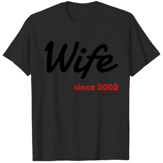 Discover Marriage Wedding Love Mariage Wife Since 2002 T-shirt