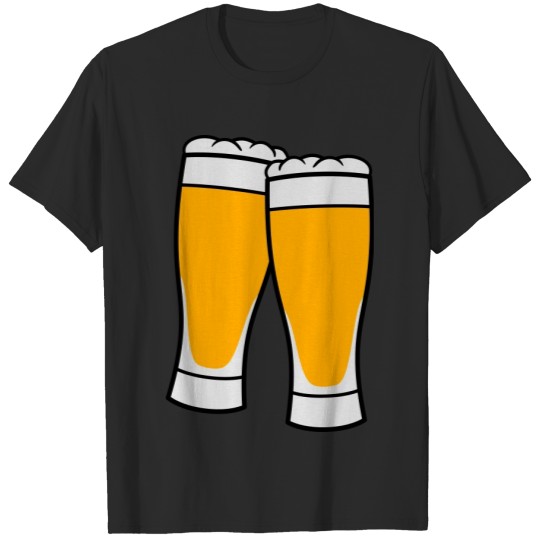 Discover 2 friends team couple kicking glass drink logo des T-shirt