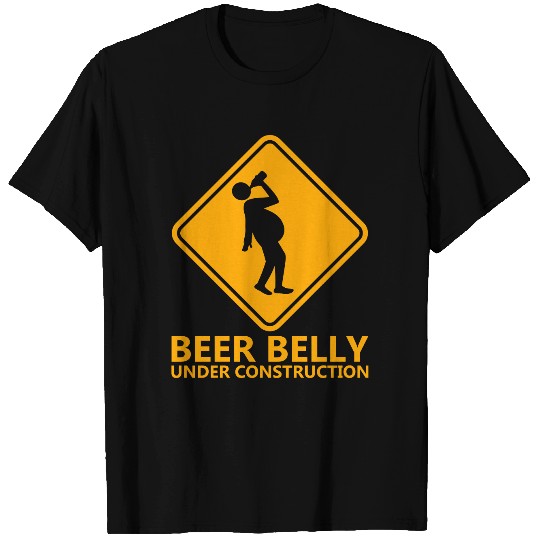 beer belly under construction construction work da T-shirt