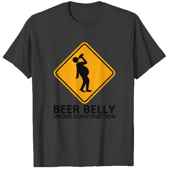 beer belly under construction construction work da T-shirt