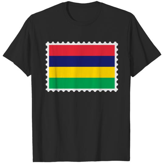 Discover Mauritius flag stamp T-shirt