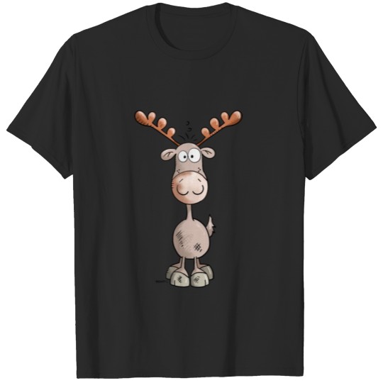 Discover Cute Elk - Reindeer - Elks - Gift - Fun T-shirt