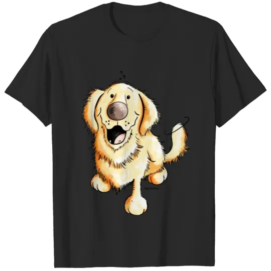 Discover Smiling Golden Retriever - Cartoon - Gift - Funny T-shirt