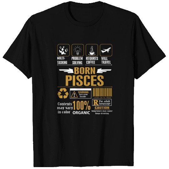 Born Pisces Multitasking Problem Solving Tees T-shirt